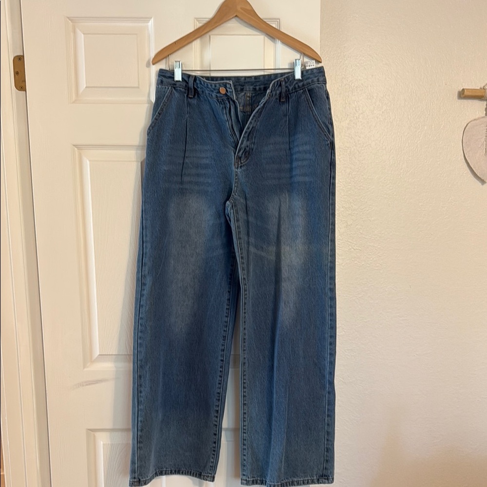SHEIN baggy Fit Blue Jeans for woman